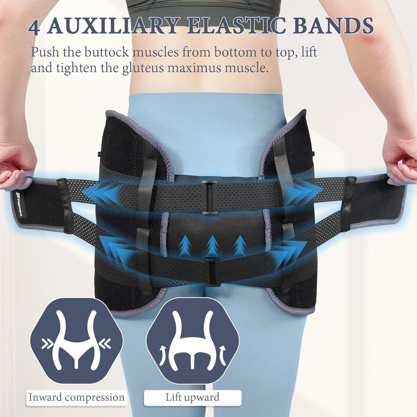 Inflatable Pelvic Support Belt for Women and Men, Adjustable Pressure SI Joint Brace for Postpartum Recovery, Pelvic Tilt Correction, Hip & Pubic Symphysis Pain Relief (S)