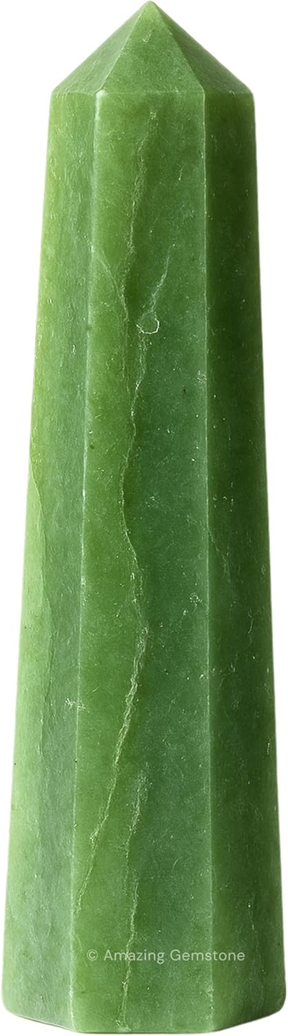Amazing Gemstone Green Aventurine Crystal Towers - Natural Healing Crystal Point Obelisk for Reiki Healing and Crystal Grid (3 Inch)