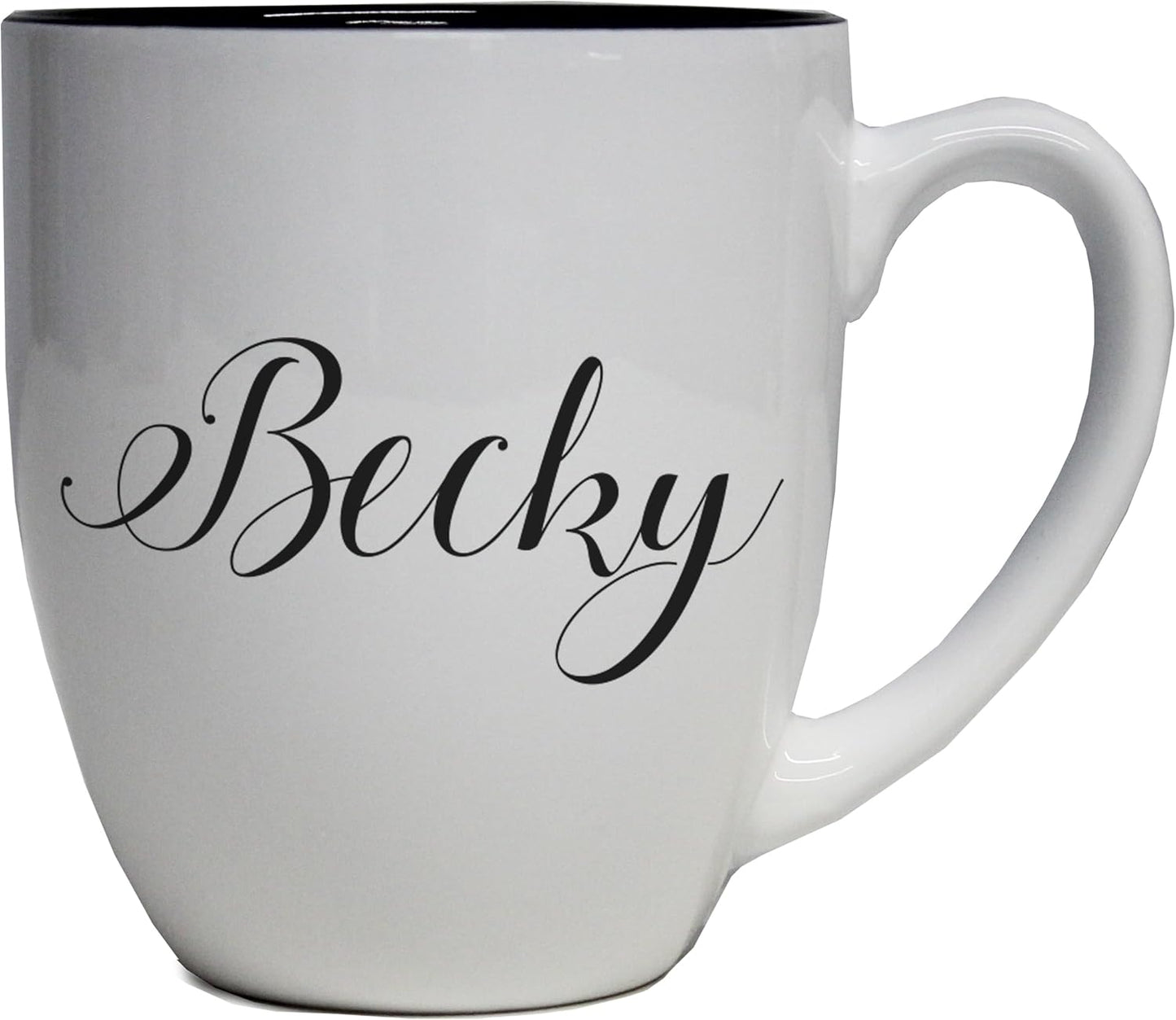 My Personal Memories Custom Monogrammed Coffee Latte Mug and Tea Cup - Personalized and Engraved (White)