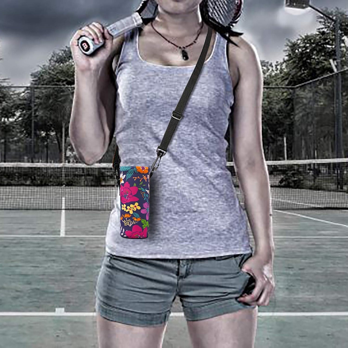 AUPET Water Bottle Bag Carrier,24oz/32oz Insulated Neoprene bottle Sling Holder Case Pouch Cover for 1000ML/750ML Bottles with Shoulder Strap for walking