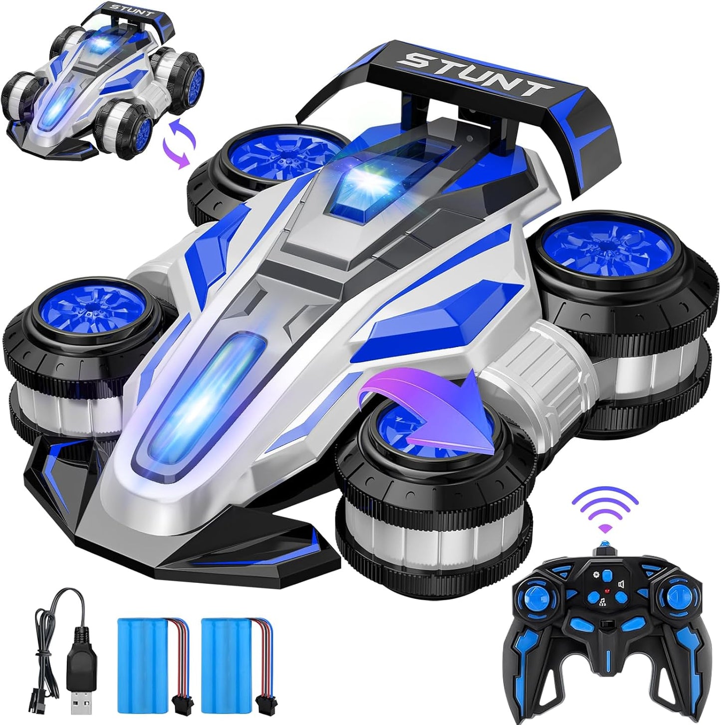 High-Speed Drift RC Stunt Deformation Car, 360-Degree Rotating Transforming RC Car, Birthday Gift for Boys and Girls Aged 6-16