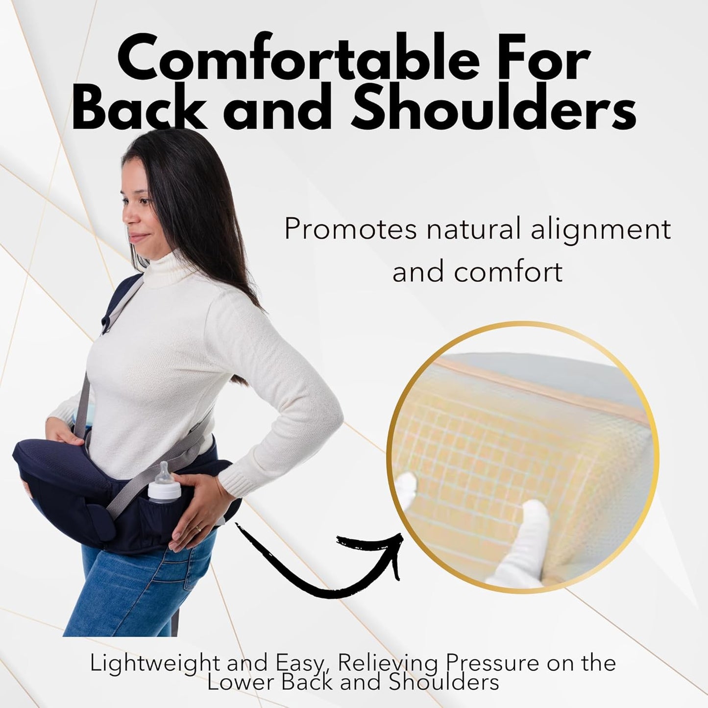 Baby Hip Carrier: Providing Effortless Hands-Free Bonding and Comfort During Your Daily Adventures with Our Baby Waist Stool (Dark Blue) for Newborns to Infants Up to 45 lbs