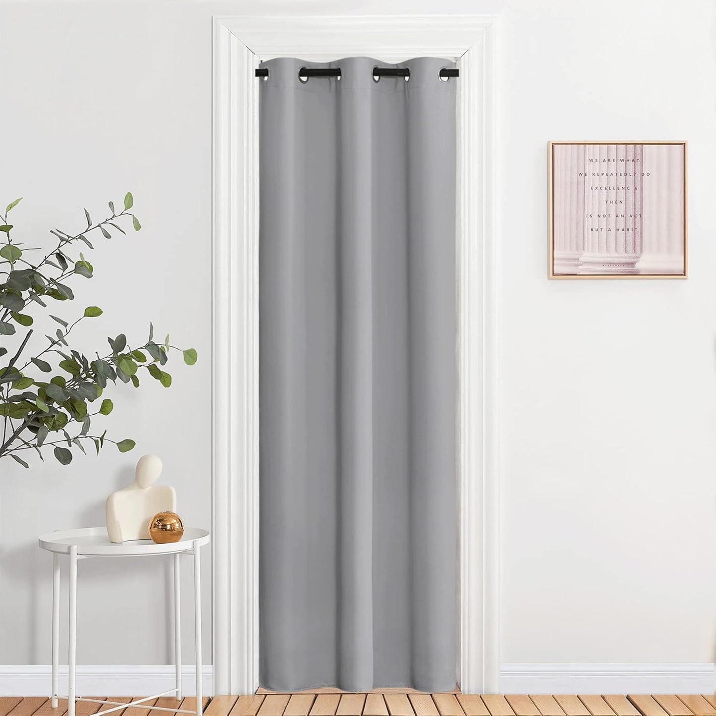 NICETOWN Room Darkening Curtains for Living Room - Easy Care Solid Thermal Insulated Grommet Light Blocking Vertical Drapes for Bedroom (Silver Grey, W37 x L84, 2 Panels)