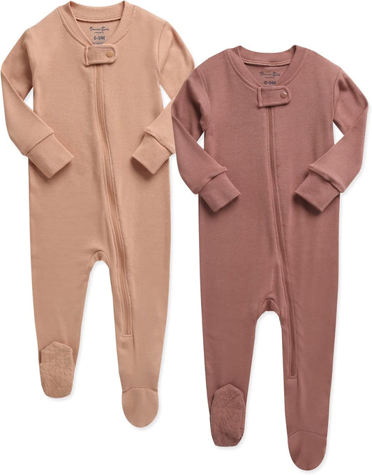 VAENAIT BABY Infant Toddler Boys Girls Footed One-Piece Sleep and Play Premium Modal Pajamas 1-2 Pieces