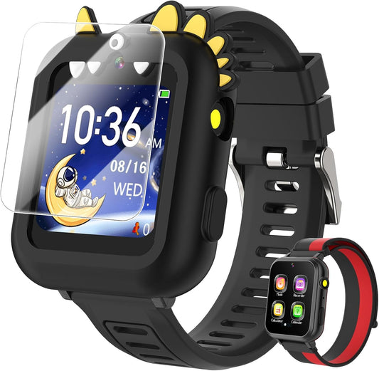 Smart Watch for Kids with 39 Games Touchscreen Camera Video, Music Player, Pedometer, Calculator, Calendar, Stopwatch, Flashlight, Alarm Clock 12/24 hr, Birthday Gifts Toys for Boys Ages 3-12