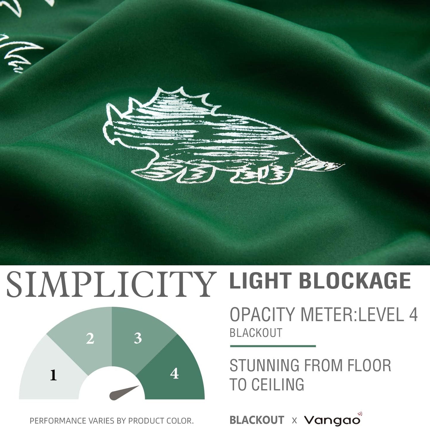 Vangao Kids Curtains Green Blackout Dinosaur Curtains for Boys Kids Nursery Girls Room Silver Dino Foil Print Thermal Insulated Drapes Grommet Top Window Treatments 63 Inches Length 2 Panels