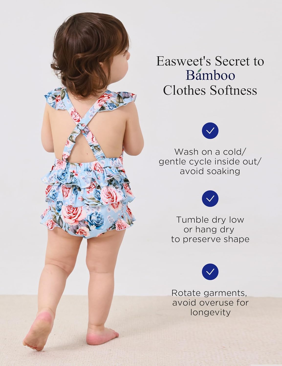 Bamboo Viscose Baby Romper Infant Girl Ruffle Sleeveless Newborn Baby Girl Bodysuit