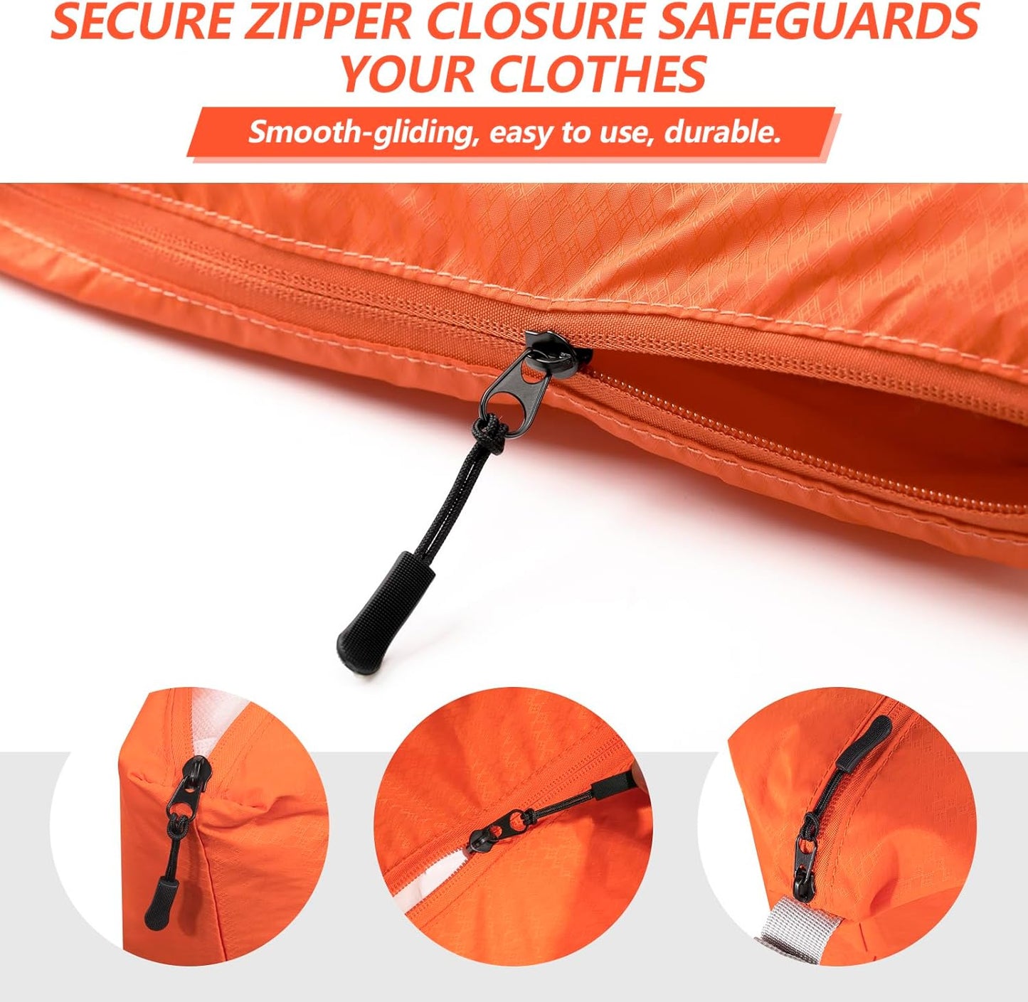 MissBoy Laundry Bag, Nylon Dirty Clothes Storage Bag, Splash-proof Travel Camping Laundry Bags with Zip, Lightweight Foldable Swimming Dry Wet Bag