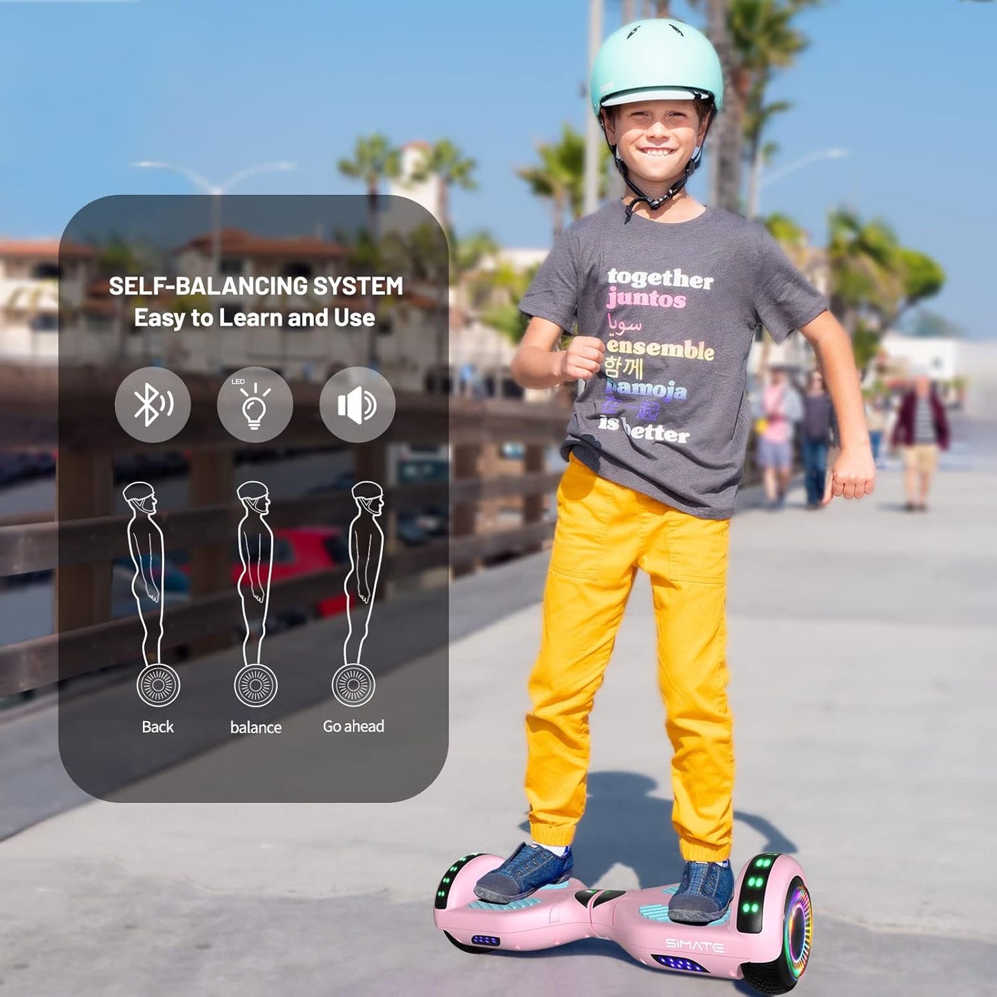 Scooter, Bluetooth & Corlorful LED Lights, Gifts for Kids & Adults & Girls & Boys, for All Ages