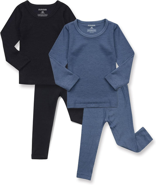 AVAUMA Baby Boys Girls Pajama Set Kids Toddler Snug fit Ribbed Sleepwear pjs for Daily Life Style