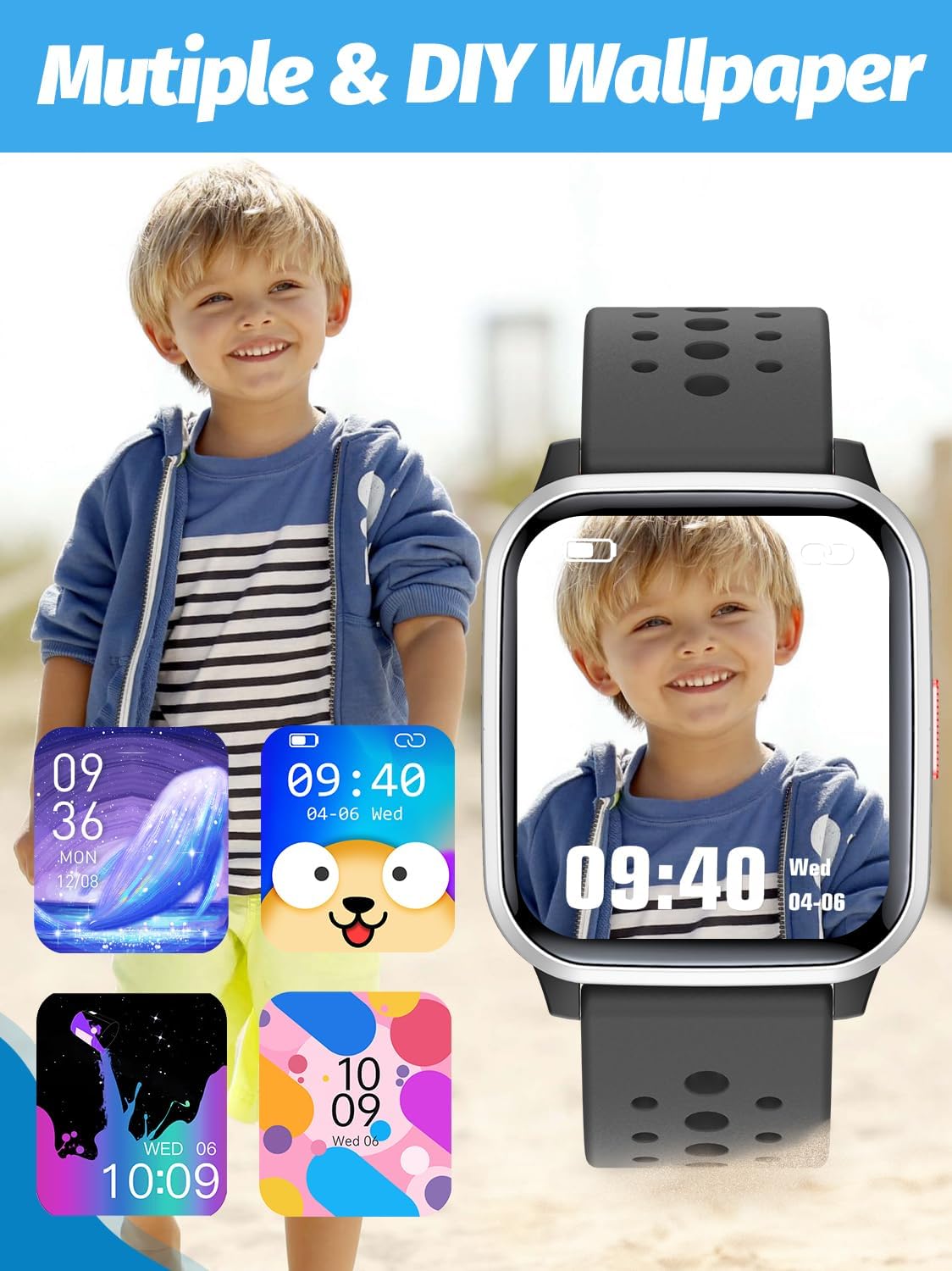 Kids Smart Watch Girls Boys, SmartWatch for Kids Smart Watch Gifts for 4-16 Years Old with Sleep Mode 19 Sports Mode Pedometer Birthday Gift for Boys Girls