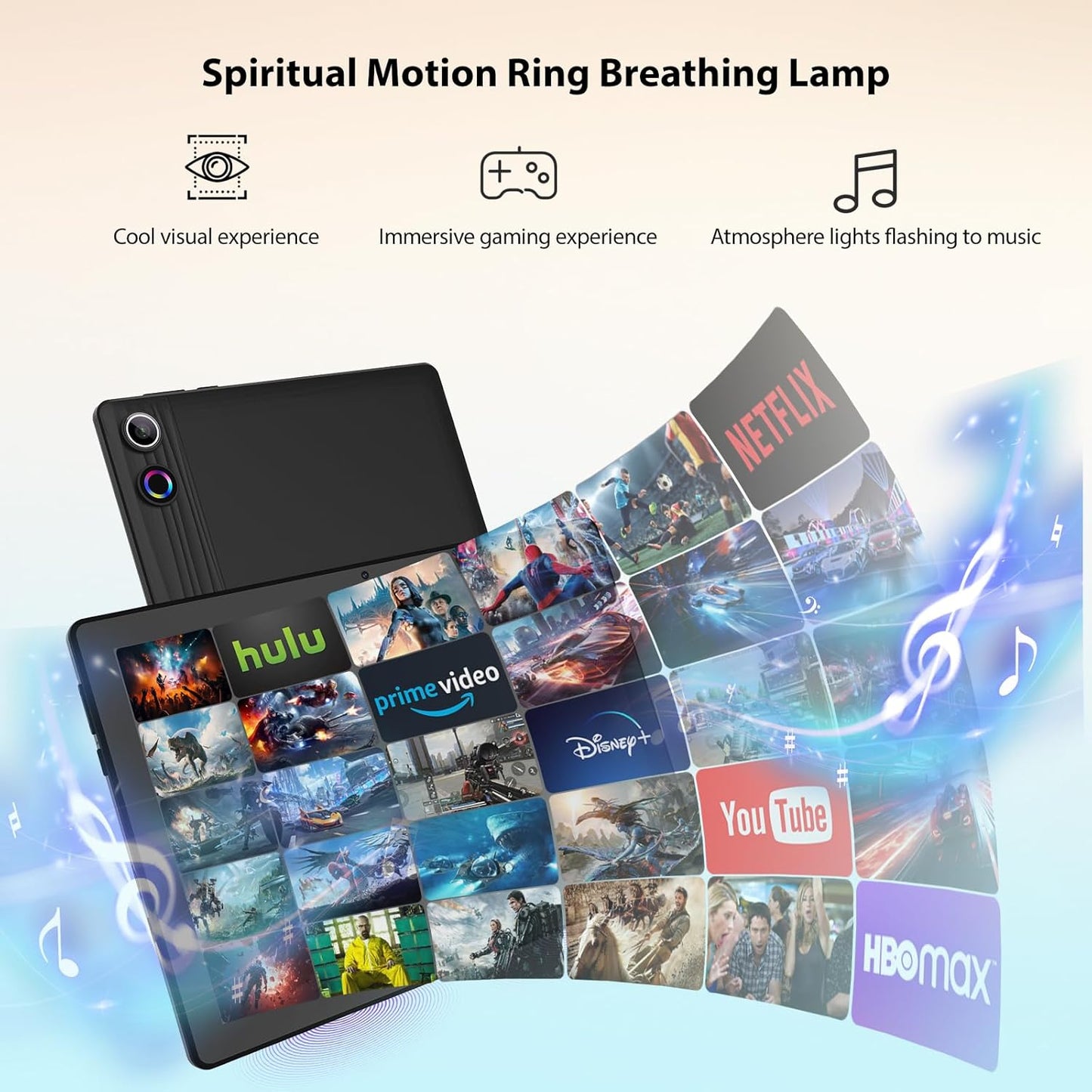 Tablet 10 inch Android 14, Octa-Core, 10GB RAM 64GB ROM 1TB Expandable, Widevine L1, 1280x800 IPS Touchscreen, BT 5.4, Dual Camera with Flash (Black)