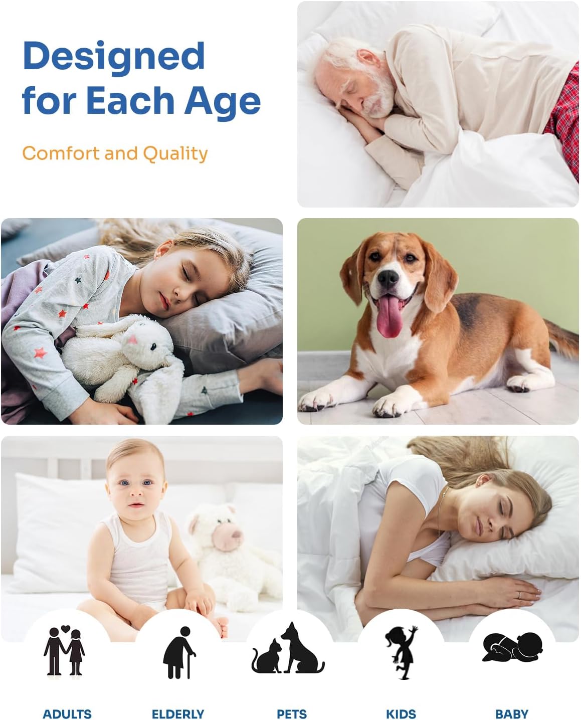 Washable Bed Pads 36" x 52" - 6 Pack, Grey, Waterproof Bed Pads for Incontinence, Bed Wetting Pads for Bed, Sofa, Floor, Resuable Underpads for Adults, Seniors, Pet