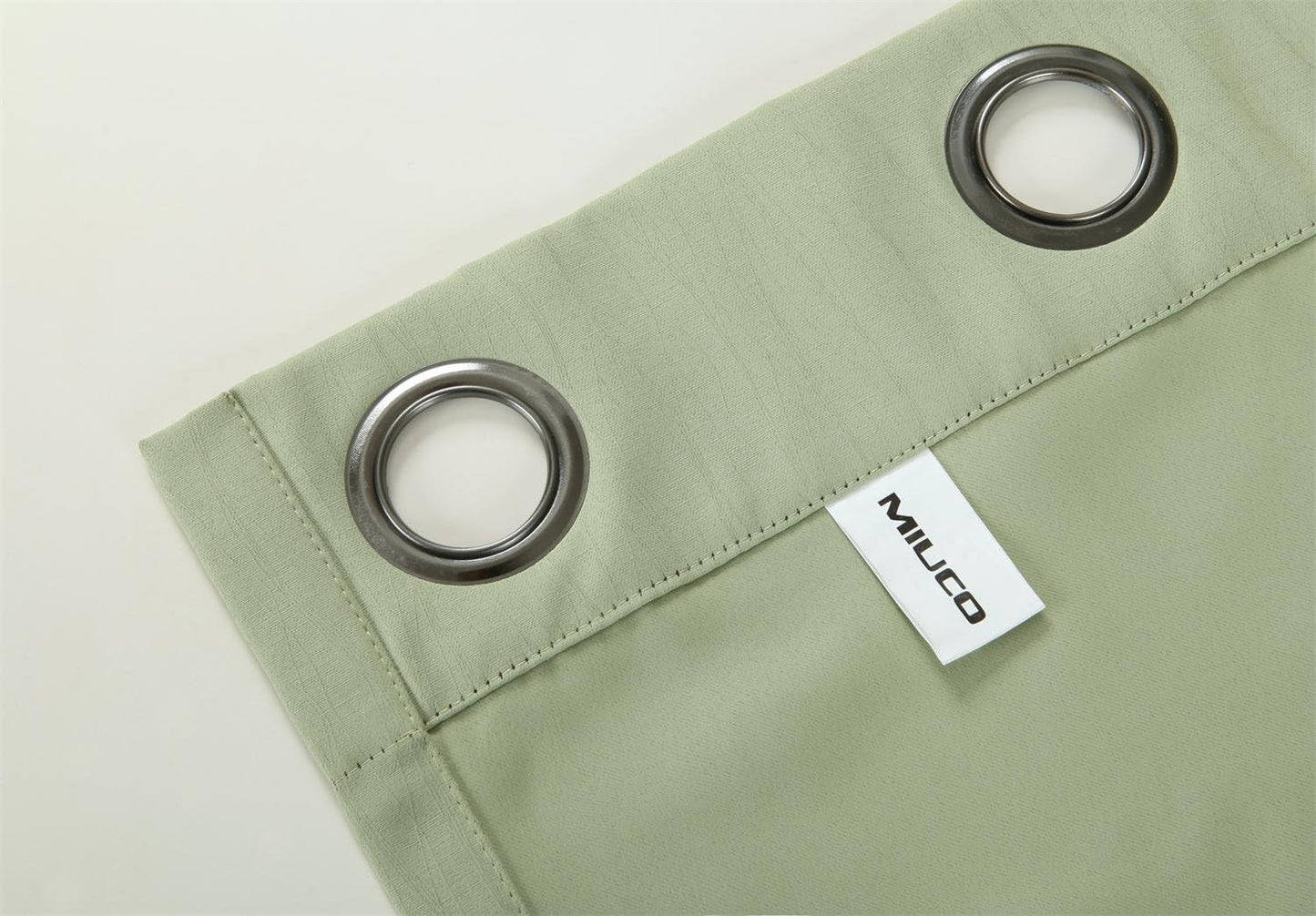 MIUCO Room Darkening Textured Grommet Thermal Insulated Blackout Curtains for Bedroom Set of 2 52x95 Inch Sage