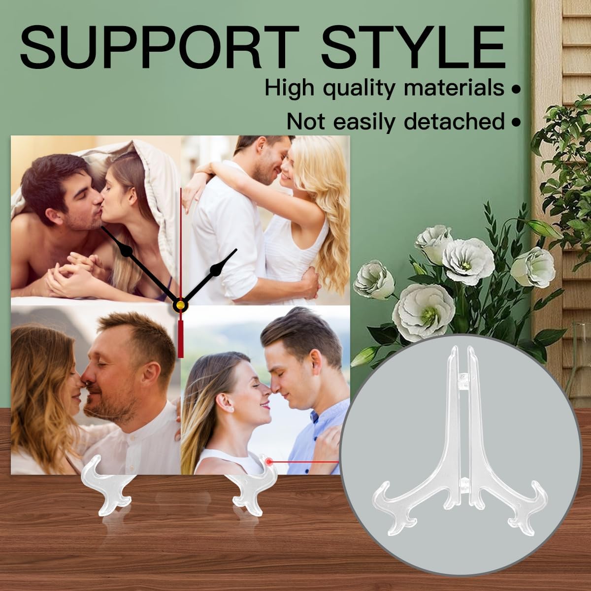 Generic Custom Wall Clock Personalized Wall Photo Customized Round Clock for Birthday Wedding Present Family Friends Gifts, 10inch-25cm