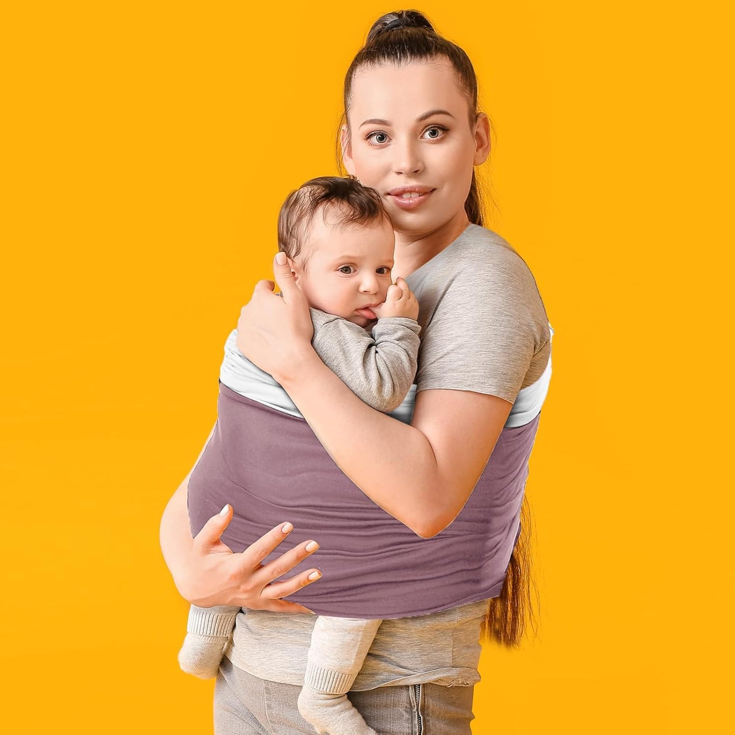 TKKOK Baby Wrap Carrier, Unisex Baby Carrier, Lightweight & Ultra Soft, Easy to Wear Baby Wrap, Perfect for Newborn Toddlers