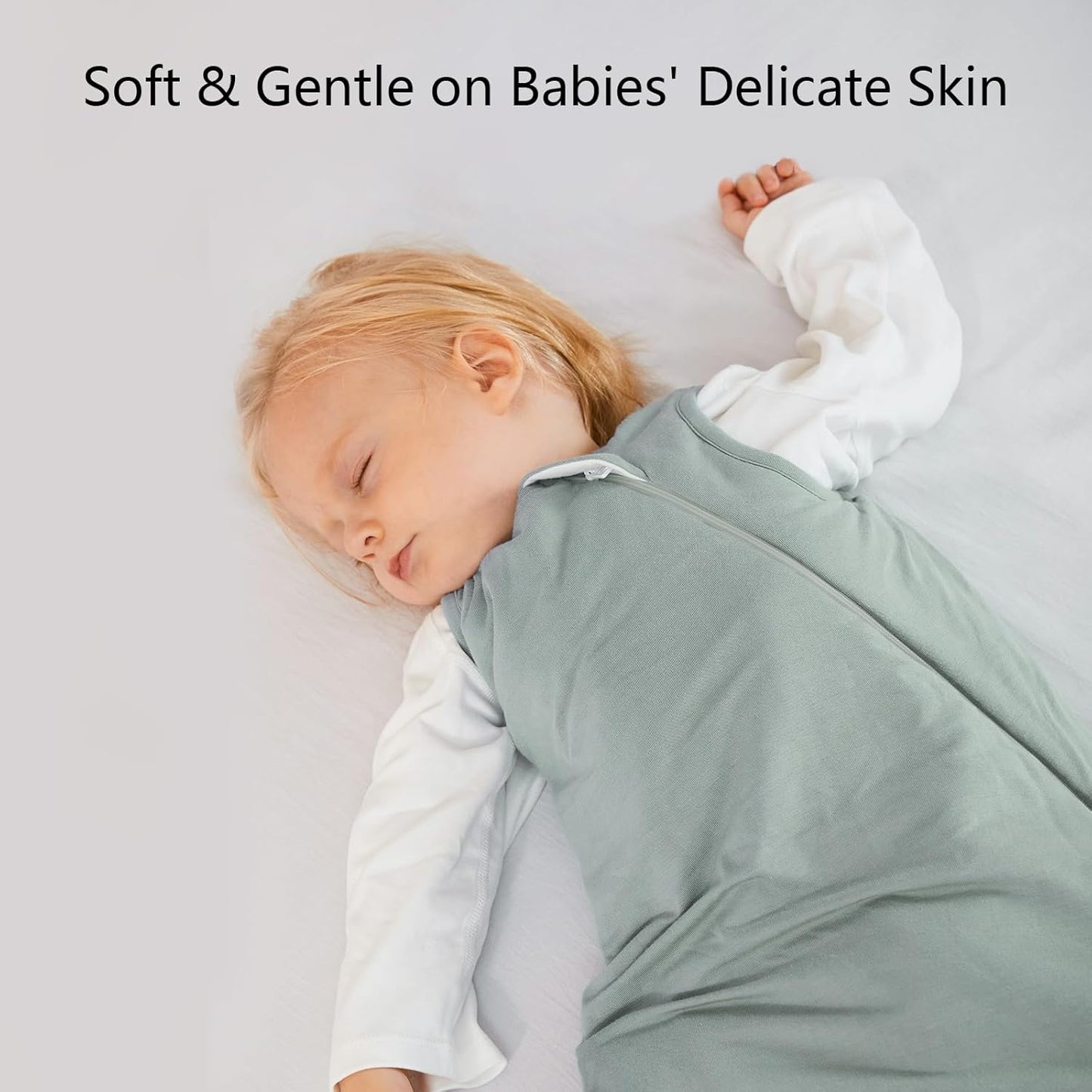 Rayon Made from Bamboo Sleep Sack 12-18 Months 1.0 Tog Ultra Soft Baby Wearable Blanket Toddler Sleeping Sack for Babies Unisex Girl Boy 2-Way Zipper Baby Sleeping Bag Breathable Lightweight Large