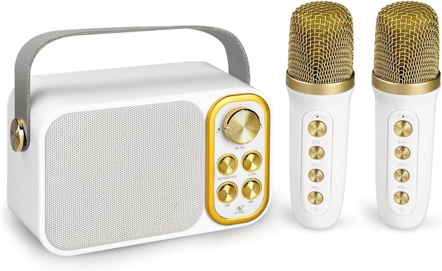 Mini Karaoke Machine for Kids Adult, Portable Bluetooth Karaoke Speaker with 2 Wireless Microphones for Home Party, Great Gifts for Boys and Girls Ages 4, 5, 6, 7, 8,9,10,11, 12+ Years Old