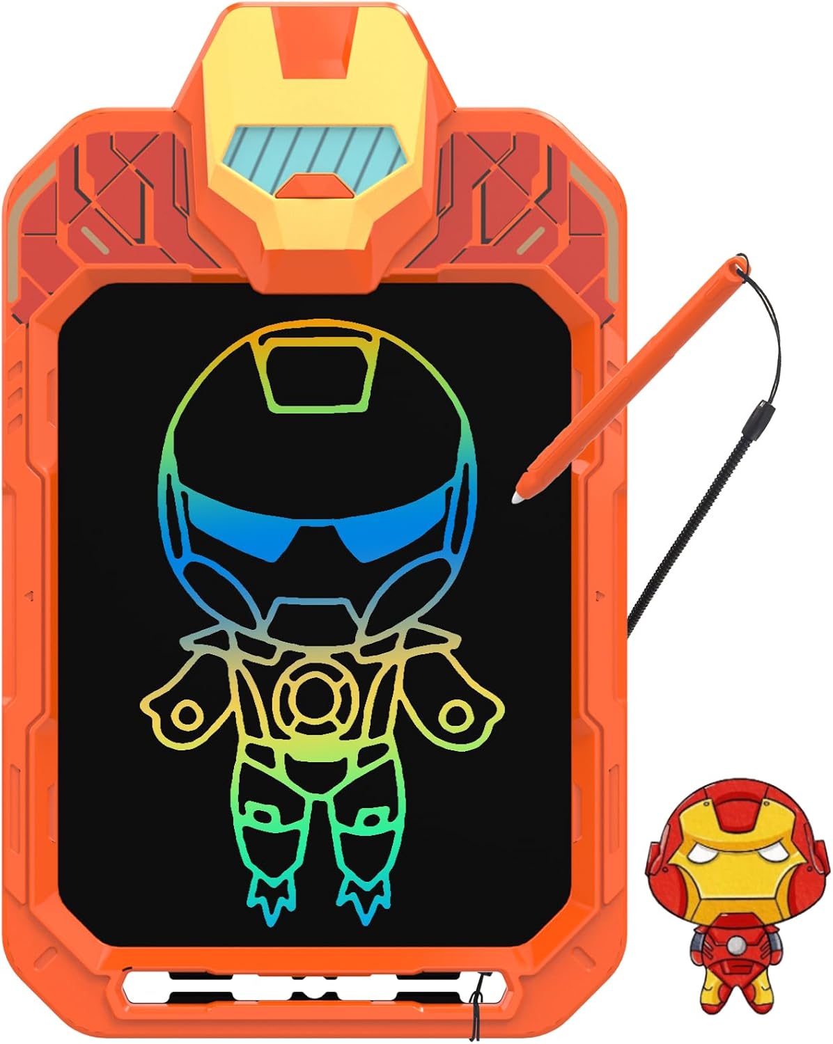 LCD Writing Tablet Doodle Board 10 Inch, Colorful Drawing Pad, Electronic Drawing Tablet, Drawing Pads,Travel Gifts for Kids Ages 3 4 5 6 7 8 Year Old Girls Boys (Mech Warrior)