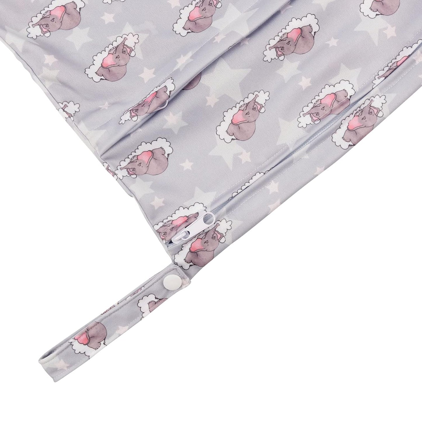 ALVABABY 2pcs Cloth Diaper Wet Dry Bags Waterproof Reusable with Two Zippered Pockets Travel Beach Pool Daycare Soiled Baby Items Yoga Gym Bag for Swimsuits or Wet Clothes LZD2324