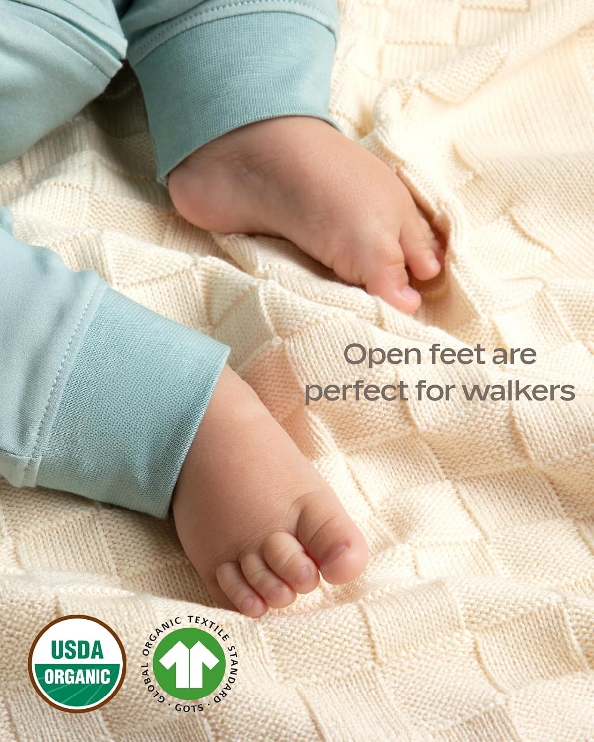 MON CHOU Organic Footless Baby Pajamas – 100% Pima Cotton, Ultra Soft, Lightweight & Breathable All-Season Sleepers