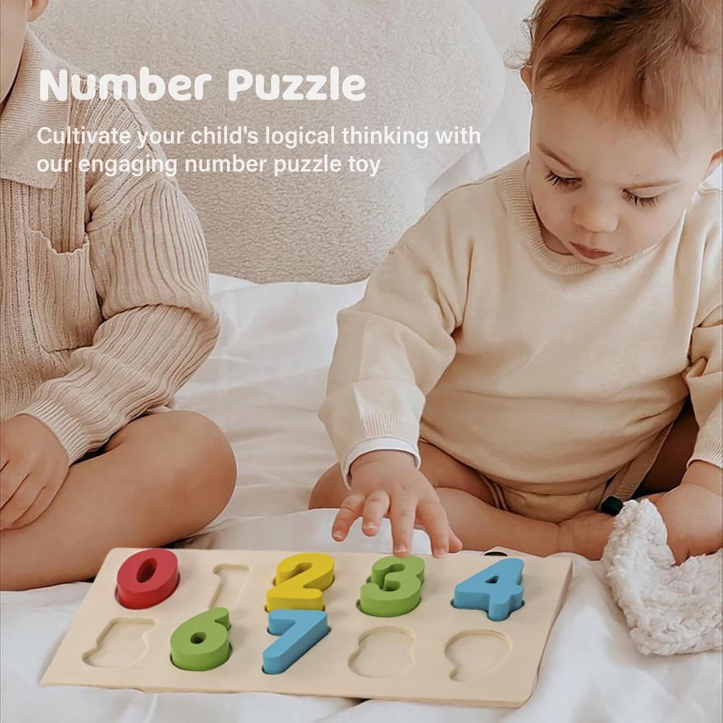 Shape Sorter - Wooden Xylophone and Montessori Number Puzzle Set for Babies - Educational Sorting Game with Storage Car for Toddlers