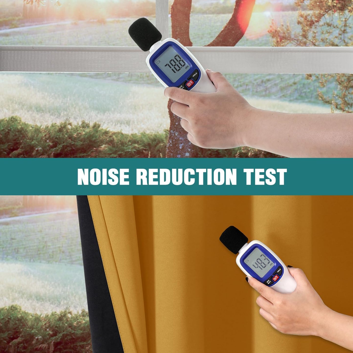 ChrisDowa 100% Blackout Curtains for Bedroom with Black Liner, 2 Thick Layers Total Blackout Thermal Insulated Grommet Small Window Curtains 2 Panels Set (Mustard Yellow, 42 x 45 Inch)