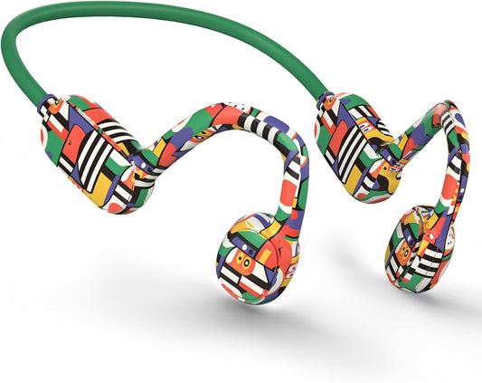 Kids Headphones, Bluetooth 5.2 Air Conduction Open Ear Headphones, 85dB Volume Limiting-Yellow