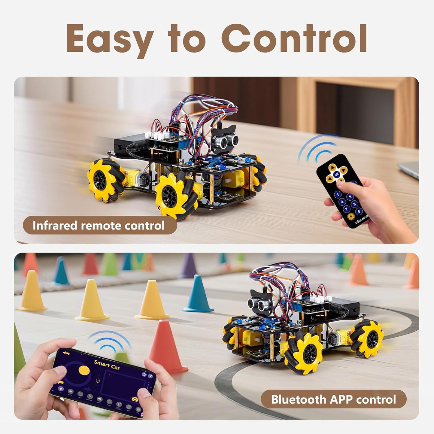 Robot Kit, Robotics for Kids Ages 8-12 12-16, STEM Toys for Boys with Remote & App Control, Arduino & Scratch Compatible, Science Kits for Kids Age 8-12 12-16, Gift for Boys & Girls(Yellow)