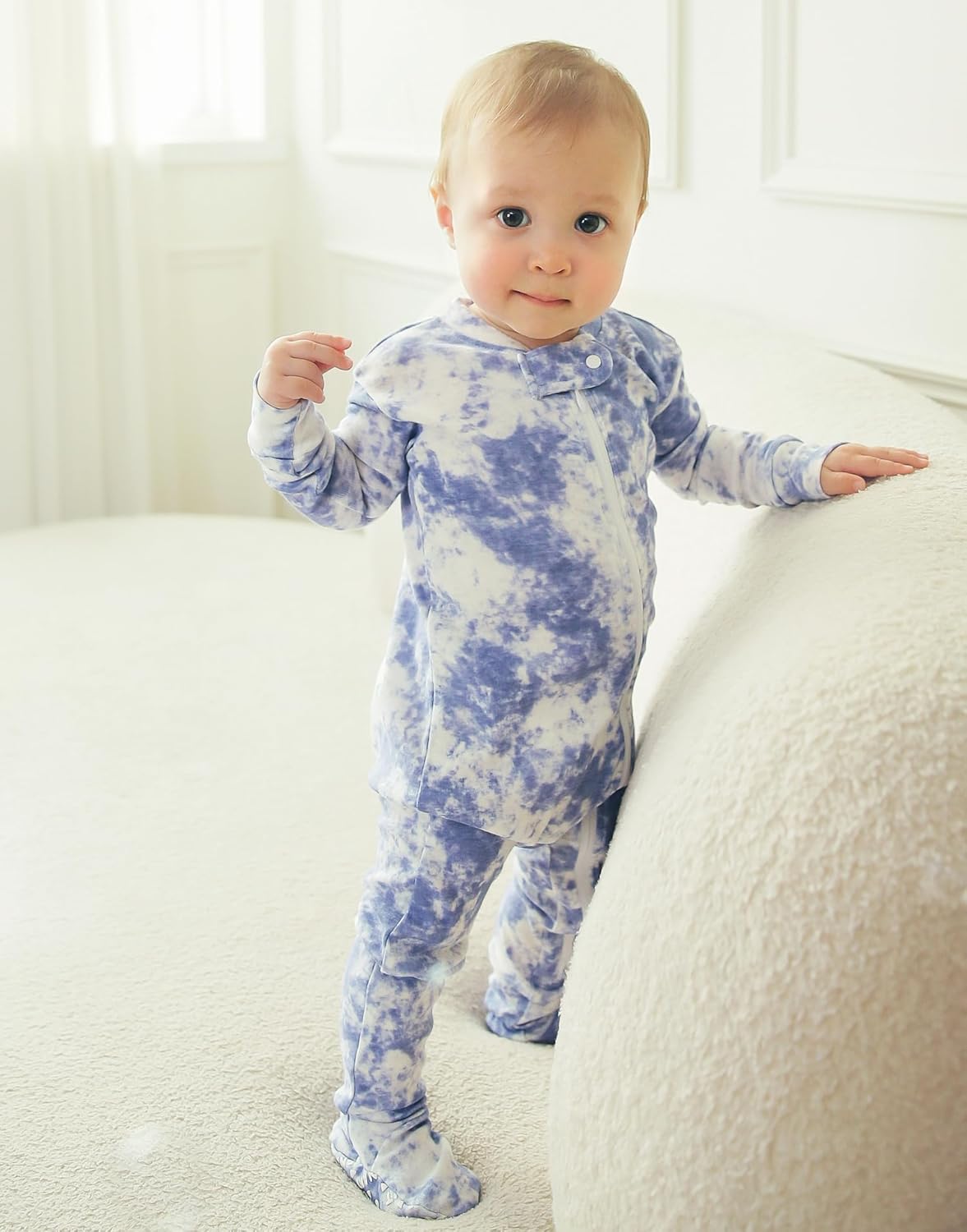 VAENAIT BABY Infant Toddler Boys Girls Footed Pajamas One-PIece Romper Sleep and Play 0M-2T