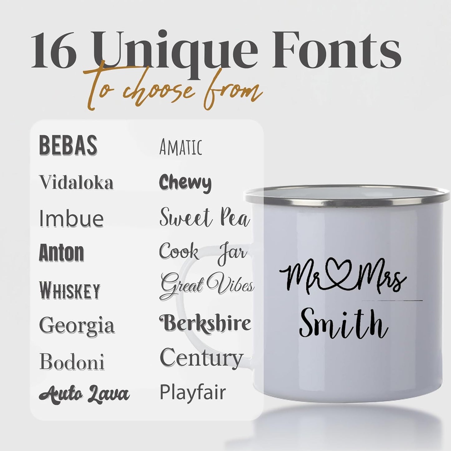 Custom Camping Mug, Personalized Stainless Steel Coffee Mugs With Logo and Text, 15oz Metal Campfire Cups, Travel Cup for Hot Chocolate, Tea, Engraved Gifts for Men, Women