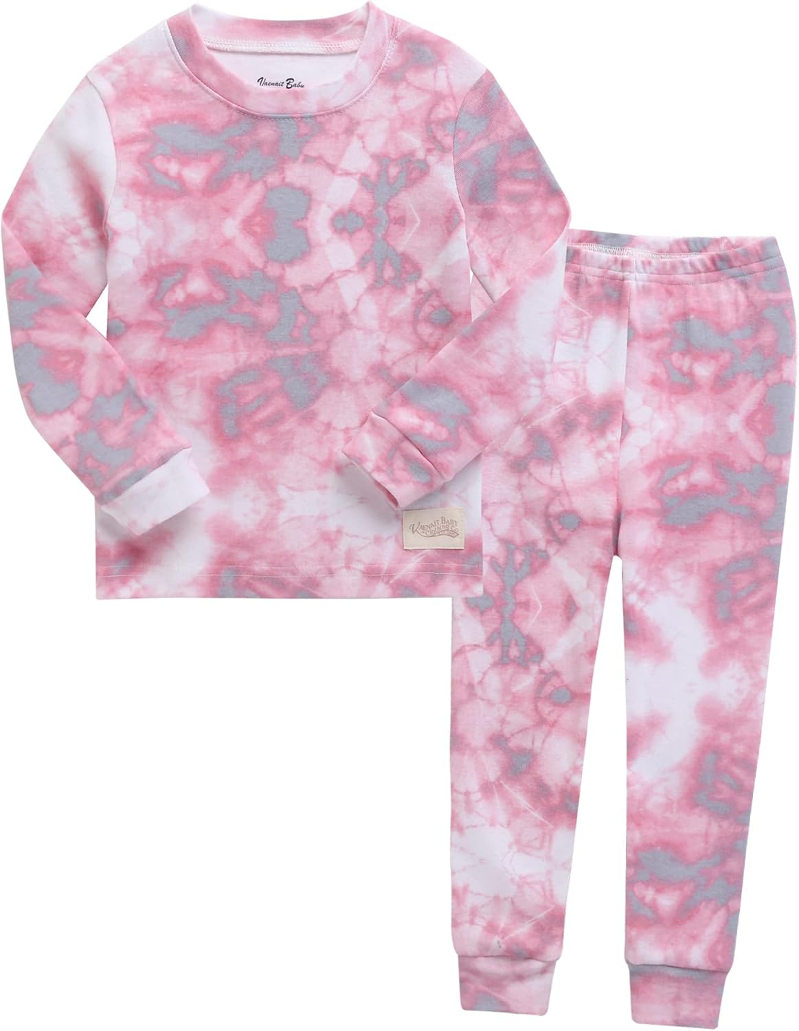 VAENAIT BABY 12M-12Y Toddler Kids Boys Girls 100% Cotton Marbling Tiedye Sung Fit Sleepwear Pajamas 2pcs Pjs Set