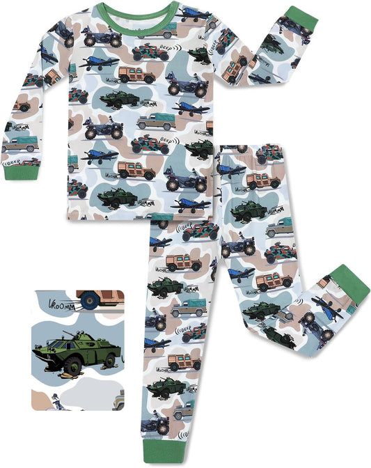 Bamboo Viscose Toddler Pajamas Boys Girls Baby 12M-8Y Pjs Sets Kids 2pcs Snug fit Long-Sleeve Sleepwear