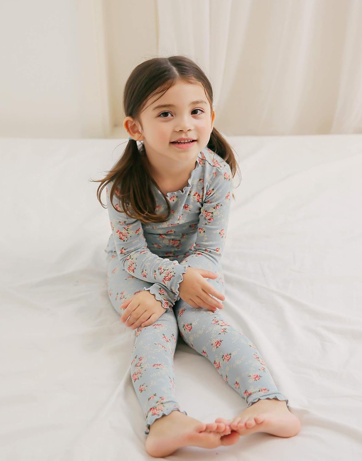 VAENAIT 6M-12Y Toddler Kids Girls Boys Soft Comfy Modal Tencel Solid Raglan Sleepwear Pajamas Pjs 2pcs/4pcs Set