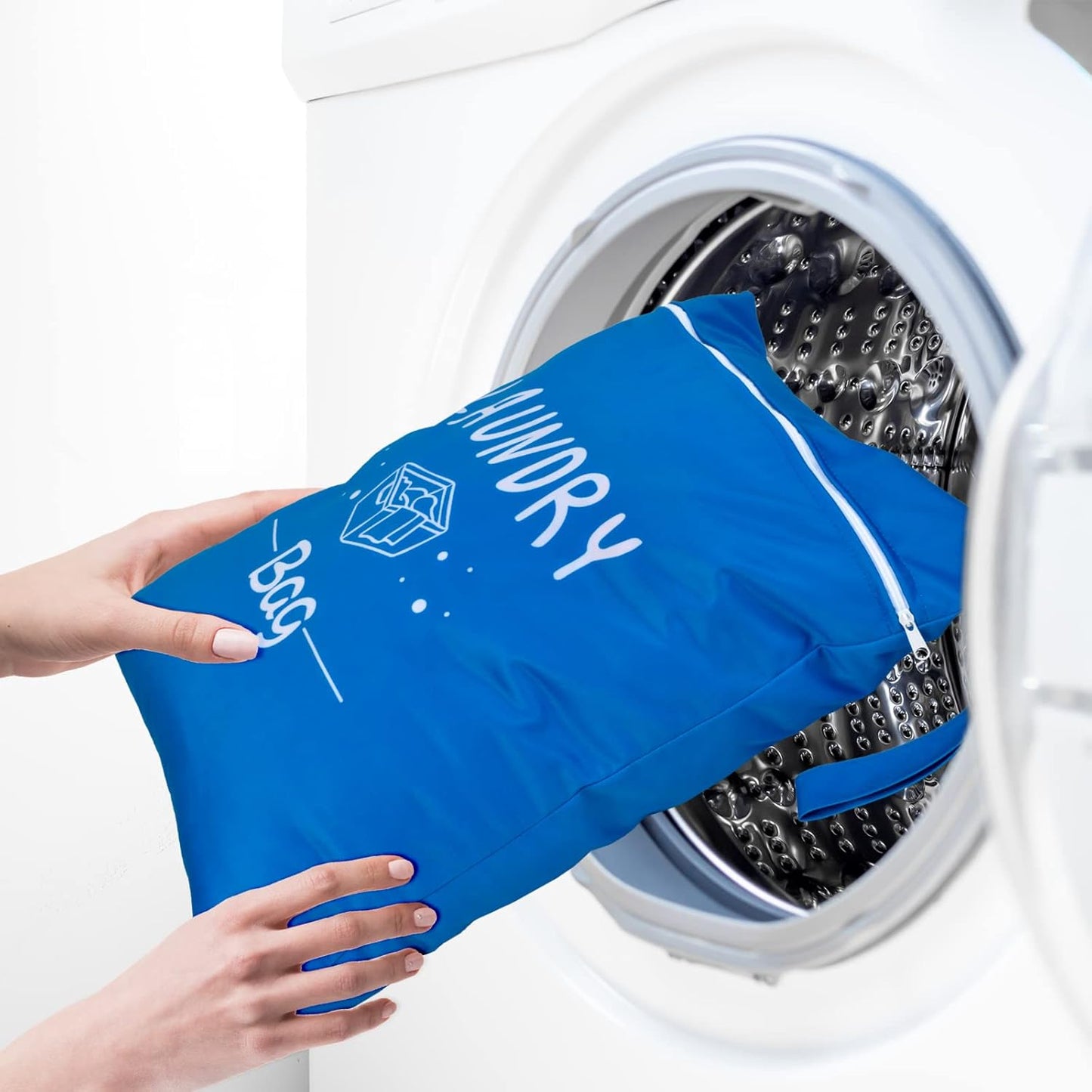 2 Pcs Large Travel Laundry Bag - Waterproof Wet Dry Washable for Dirty Clothes, Bathing Suit, Workout, Gym, Swimming, Yoga