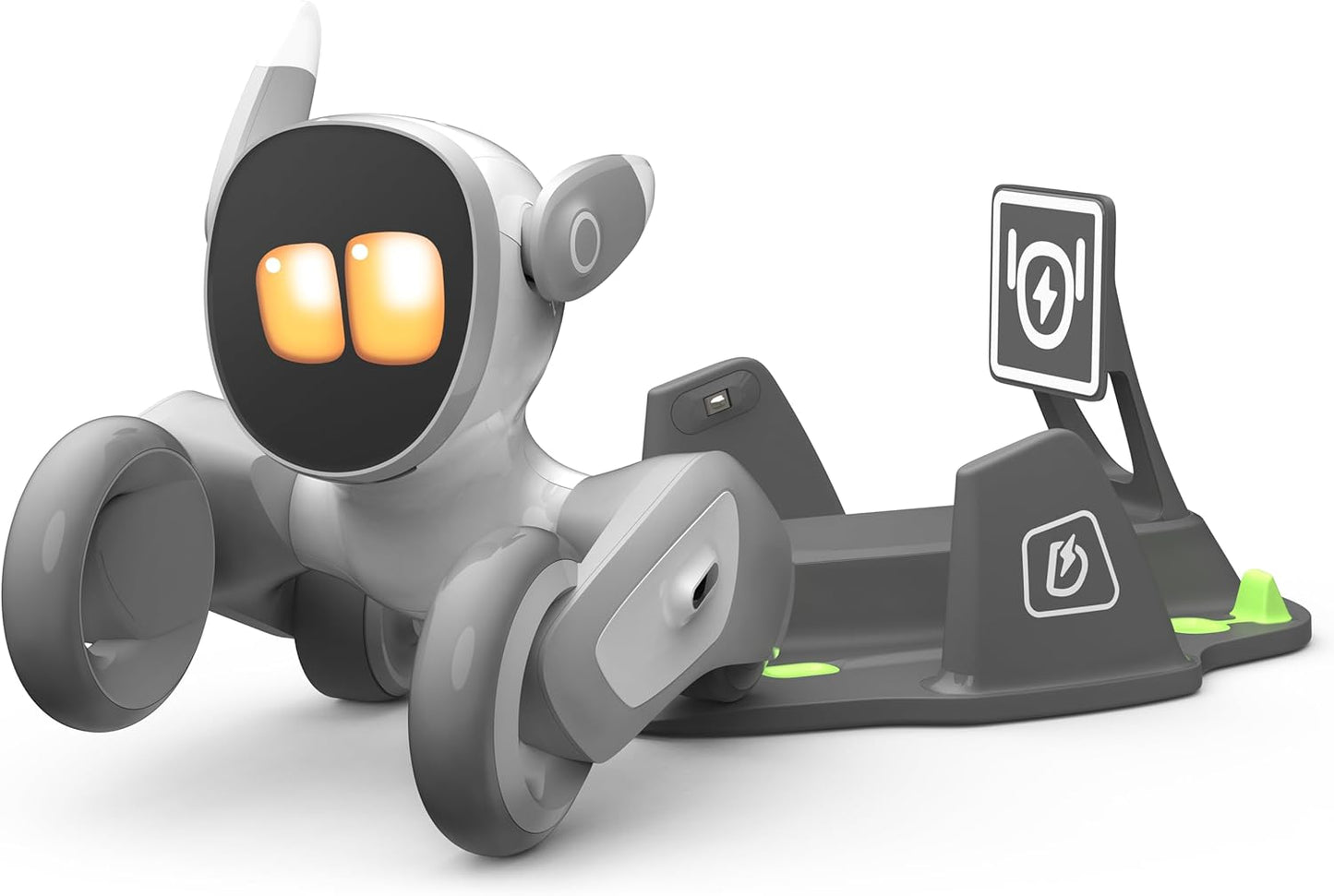 Robot Pet Dog ChatGPT-4o Smart AI-Powered Companion Voice & Gesture Control, Real-Time Interaction Robotics Toys for Kids, Home Monitoring - Includes Charging Dock