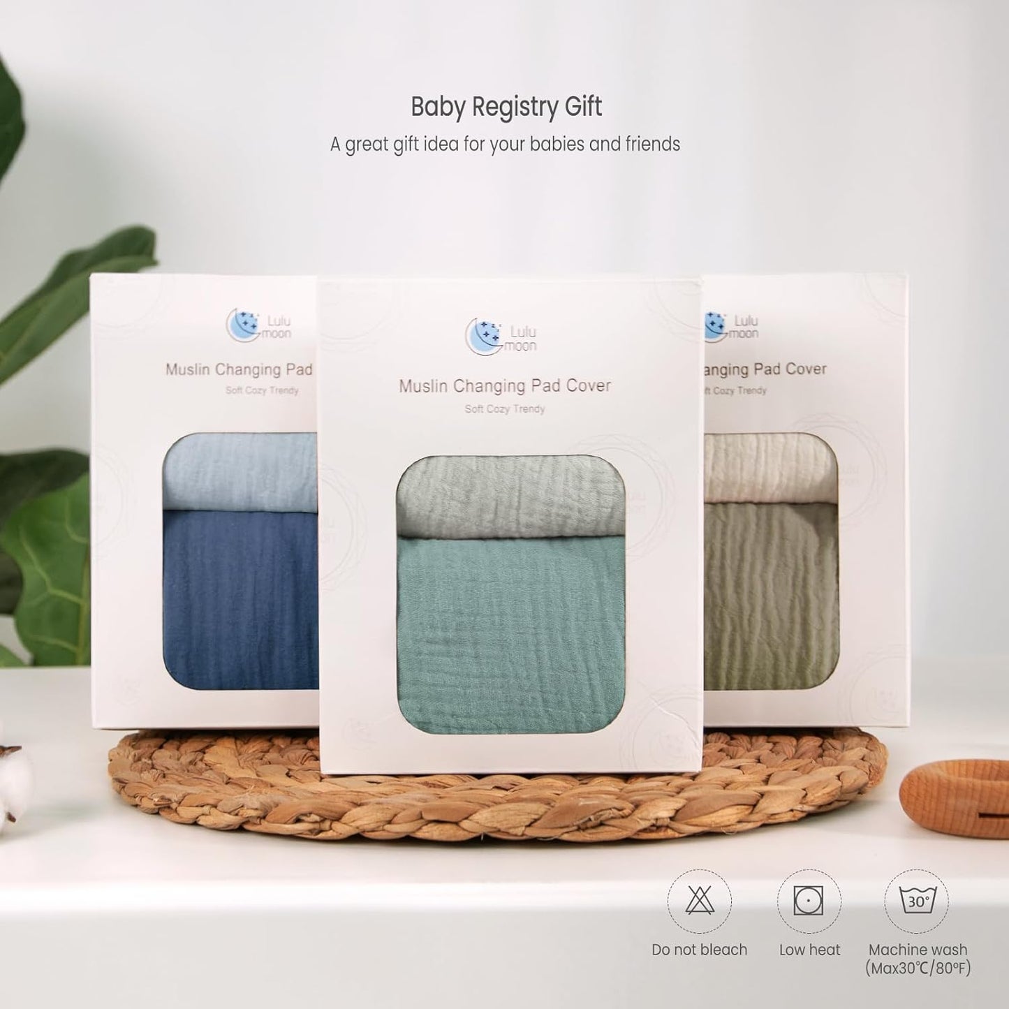 lulumoon Baby Changing Pad Cover: Muslin Diaper Changing Table Pad Cover - Changing Pad Sheets for Girls Boys