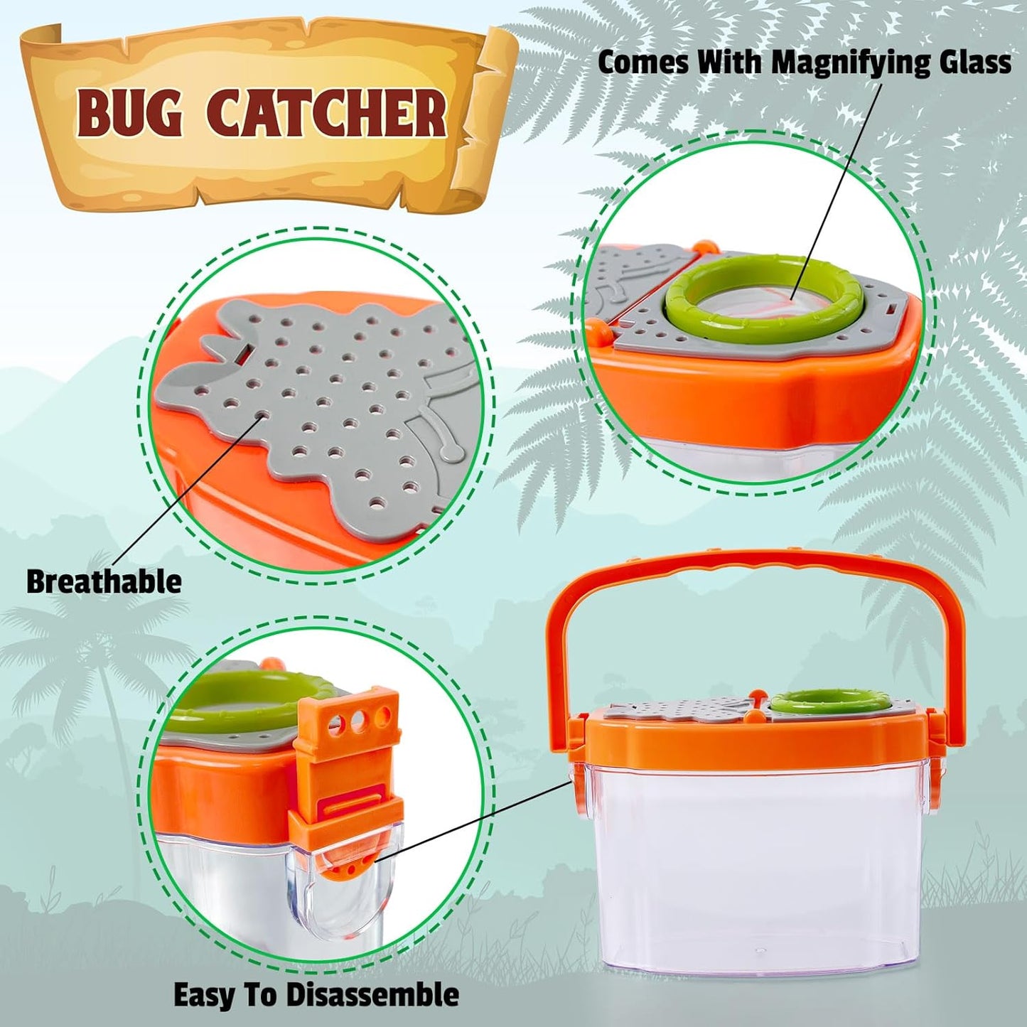 ESSENSON Bug Catcher and Kids Explorer Kit, Outdoor Bug Catching Explorer Adventure Kit with Binoculars, Summer Outdoor Toys for Kids Ages 4-8