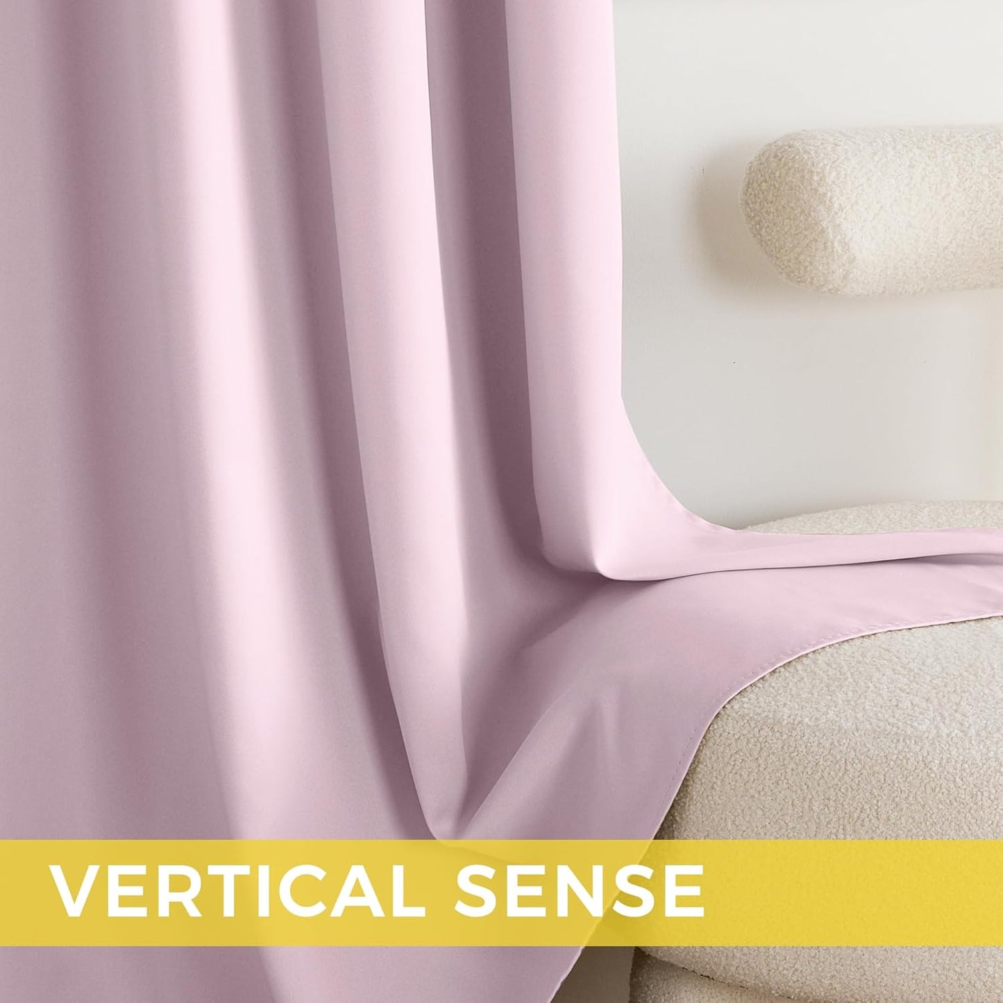 NICETOWN Pink Room Darkening Curtains for Bedroom 84 inches Long 2 Panels, Thermal Grommet Curtains for Living Room, Noise Reducing Privacy Window Treatment Shades for Nursery, Laundry Patio, W52