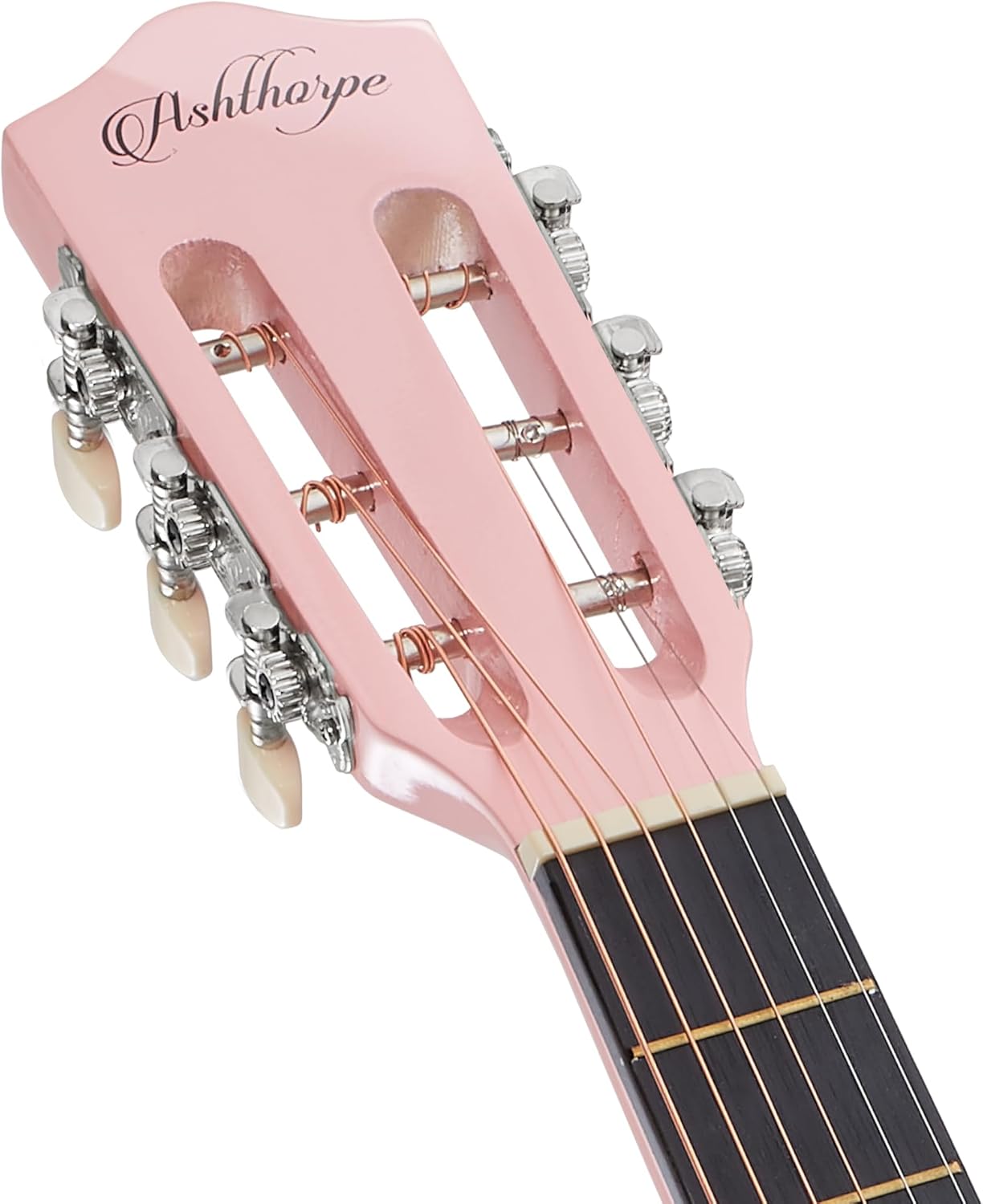 Ashthorpe 38-inch Beginner Acoustic Guitar Package (Pink), Basic Starter Kit w/Gig Bag, Strings, Strap, Tuner, Picks