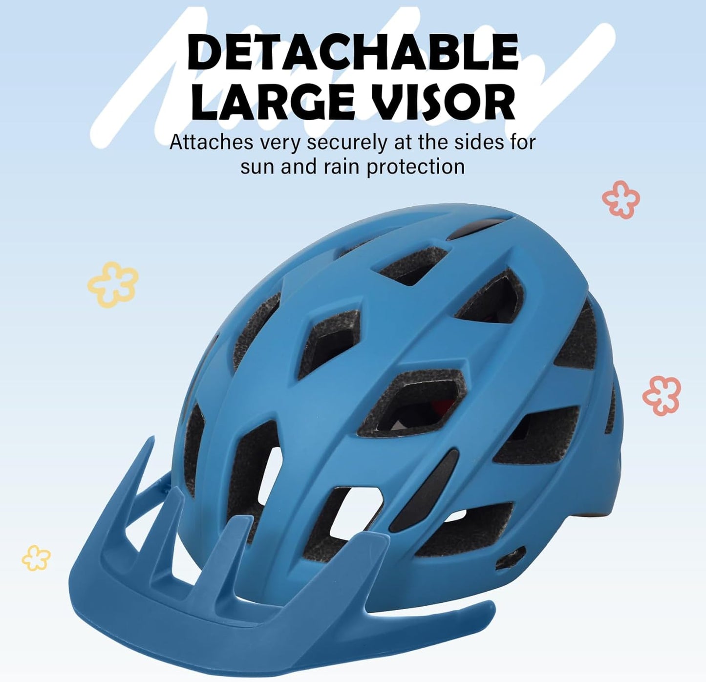 Kids Bike Helmet, 2 Size Adjustable for Youth Toddler Boys & Girls 3-5-8-10-12-14 Years, Child Helmets with Visor for Skating Cycling Scooter