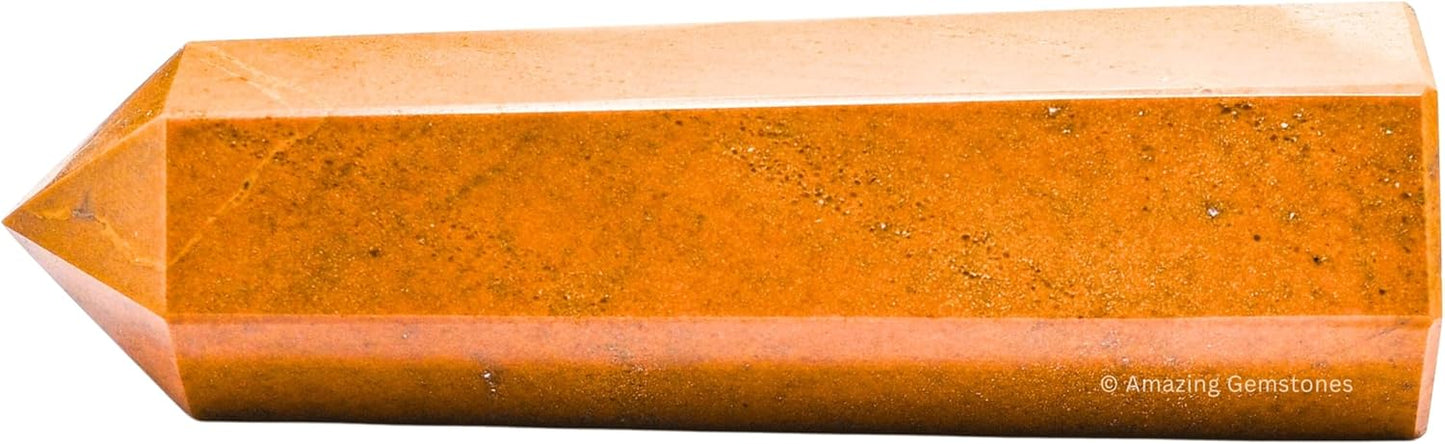 Amazing Gemstone Large Yellow Jasper Crystal Towers ~ Natural Healing Crystal Point Obelisk for Reiki Healing and Crystal Grid (5.5" to 6" INCH)