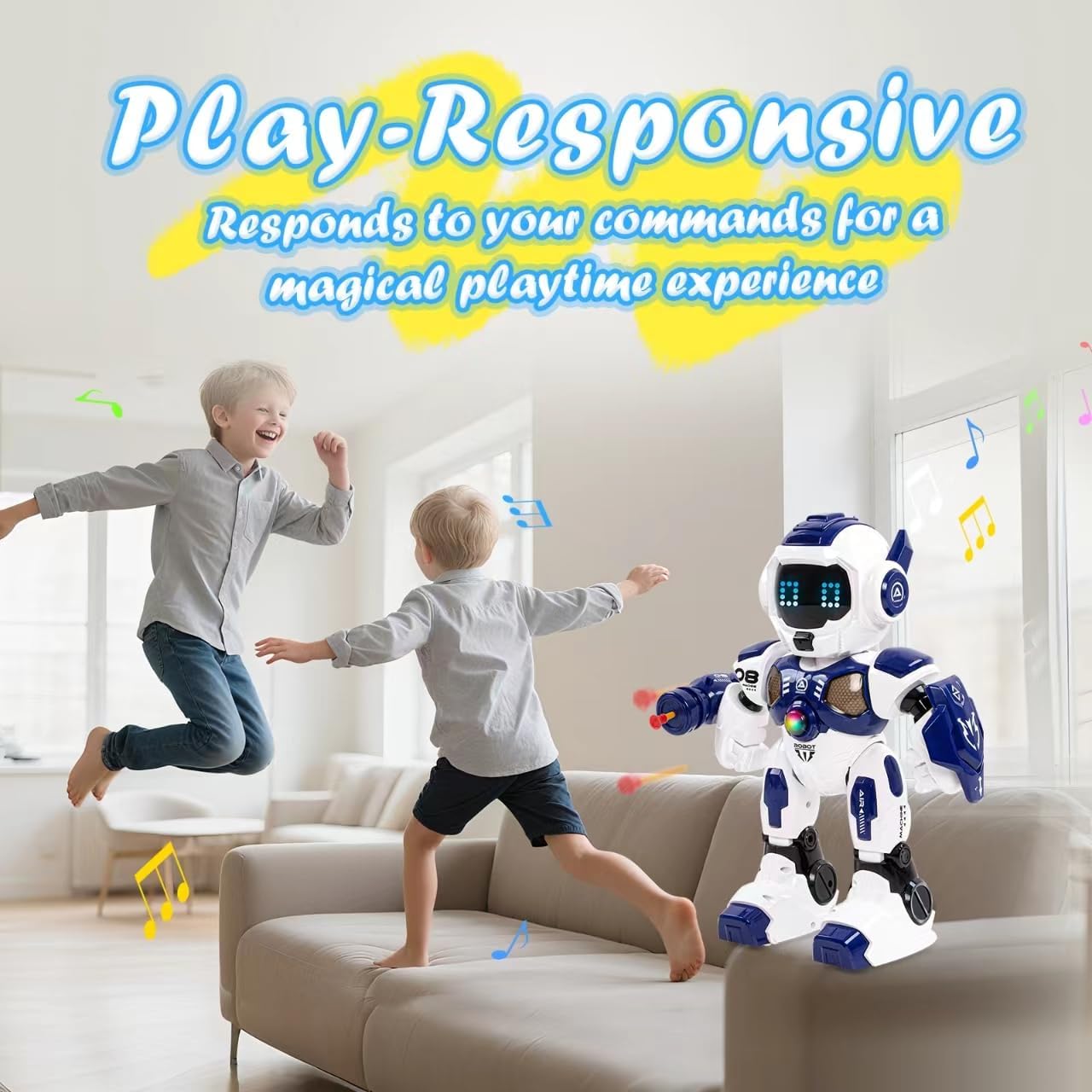 Kids Robot Toys, Remote Control Robot, Programmable Robot with Recorded Voice Music Dance Control, Gift for Toddler Boys and Girls