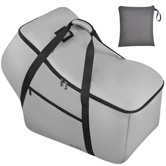 Car Seat Travel Bag Fit All Nuna Pipa Car Seat and Base, Doona Infant Car Seat Stroller, Padded Car Seat Bags for Air Travel, Airplane Carrier Bag with Side Pocket, Protective Feet, Storage Bag