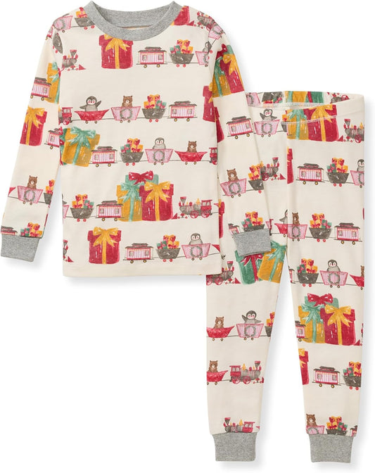 Burt's Bees Baby Boys' 2-Piece Long Sleeve Tee and Pants Organic Cotton Pajama Set