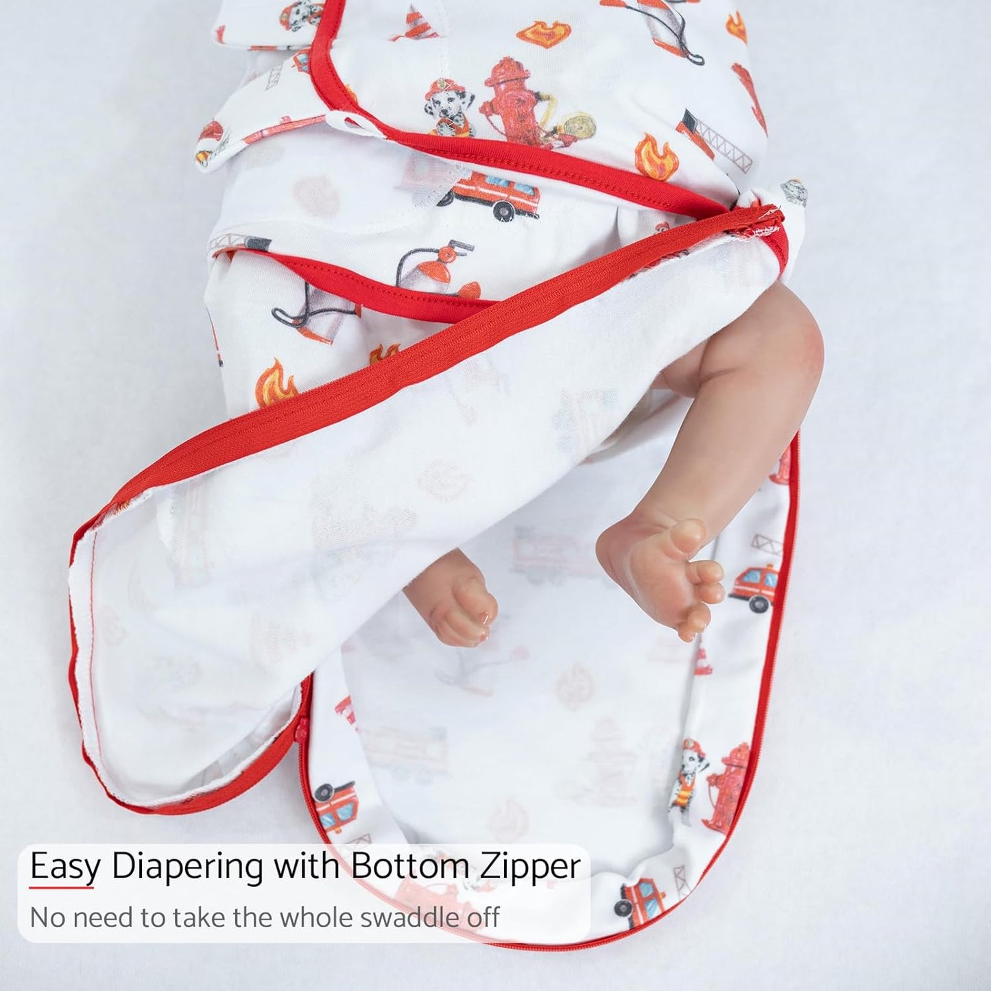 LollyBanks Baby Swaddles, 100% Organic Cotton Swaddle for Newborns Boys and Girls, 3-6 Months Swaddle Sacks with Easy Change Zipper, Newborn Swaddles Baby Registry (Dog Print)