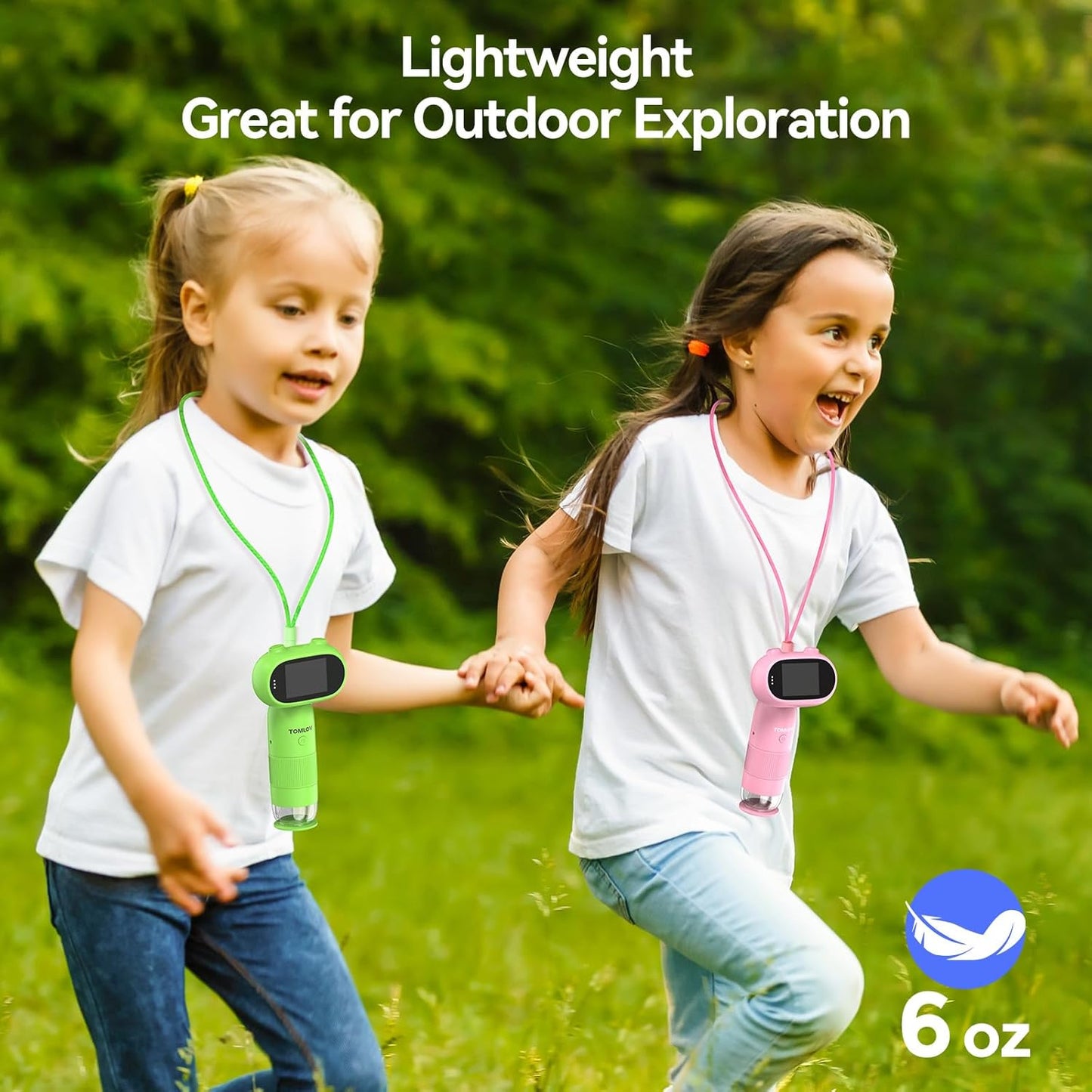 TOMLOV P30 Microscope for Kids, Portable 1000X Slides Digital Microscope with 2" Screen, HD 16MP Camera & 1080P Video, Pocket Coin Magnifying Glass with Light, Mini Handheld Magnifier for Trichome