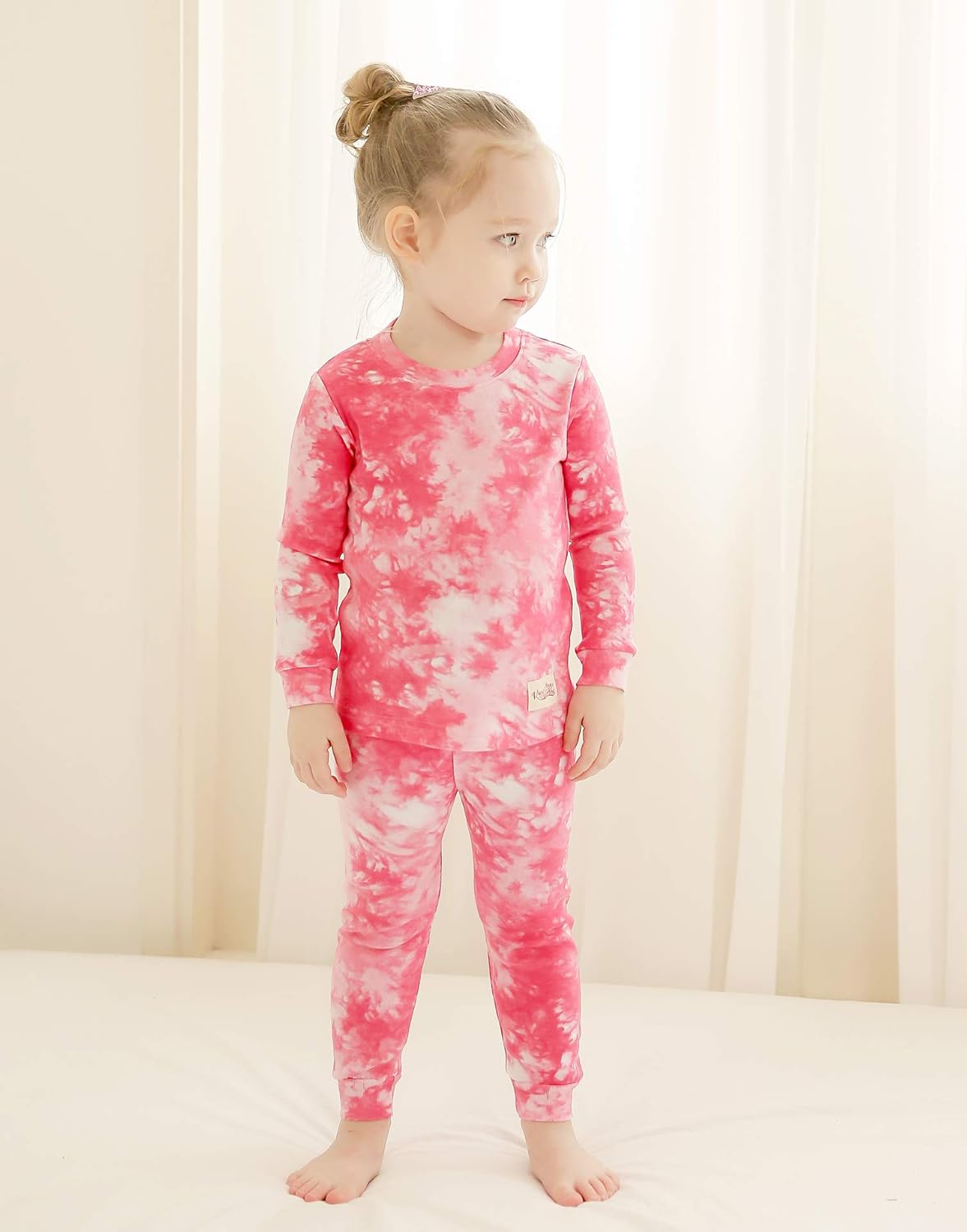 VAENAIT BABY 12M-12Y Toddler Kids Boys Girls 100% Cotton Marbling Tiedye Sung Fit Sleepwear Pajamas 2pcs Pjs Set