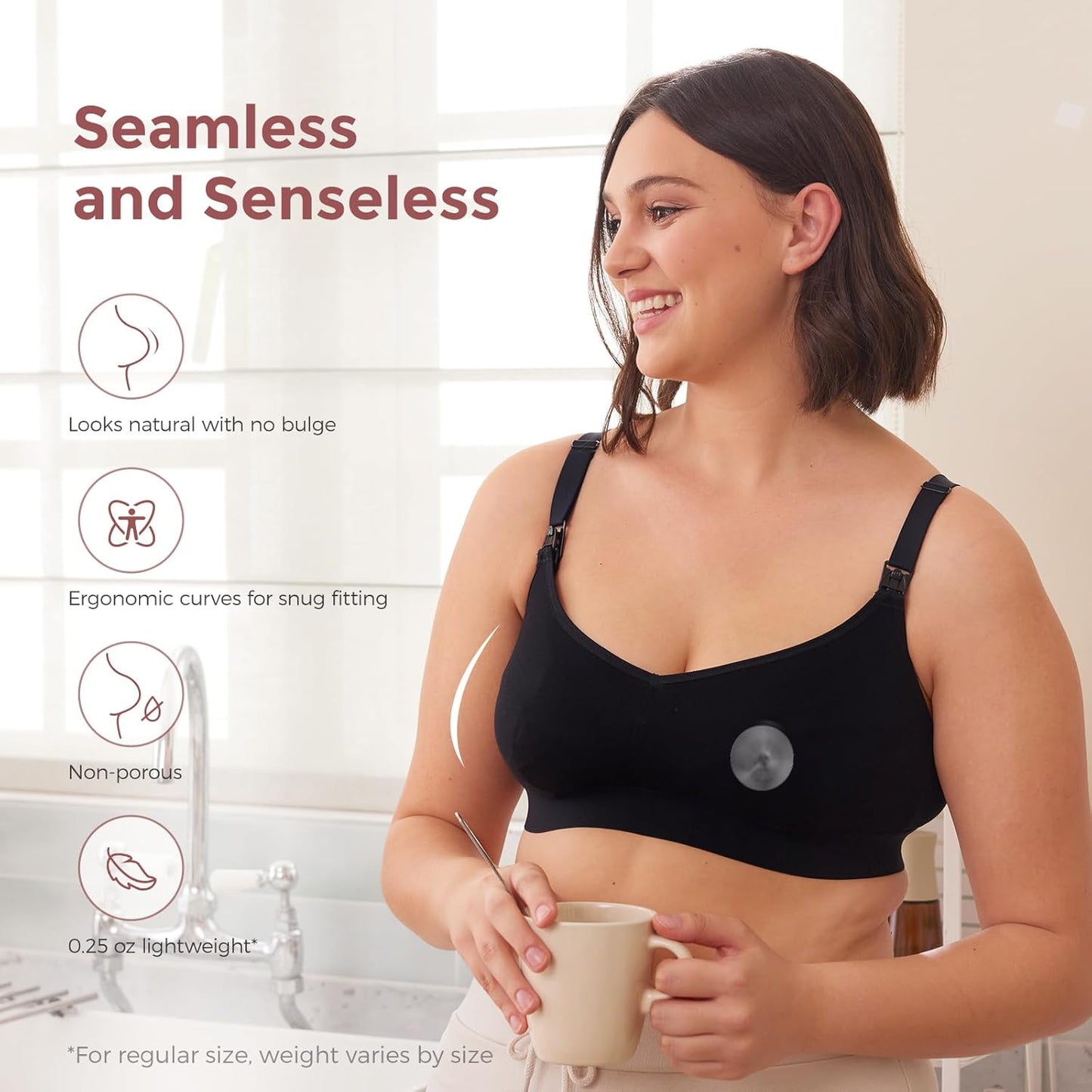 Momcozy 999 Silver Nursing Cups, Hole-Free Design, 999 Silver Nipple Shields, Breastfeeding Essentials, Silver Nipple Shields for Breastfeeding Newborns, Metal Nipple Shields,XXL Size