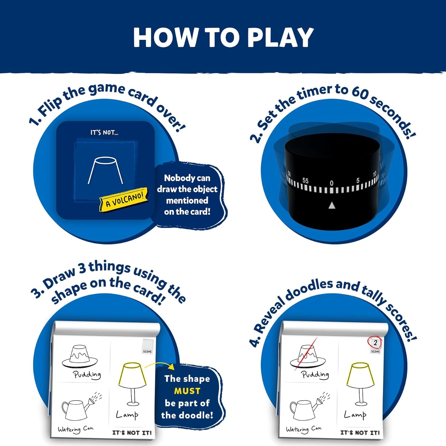 Skillmatics Card & Board Game - It’s Not It, Fast-paced Fun, Hilarious Drawing Game, Perfect for Families, Parties, and Game Nights, Race to Doodle, Gifts for Kids, Teens, Adults Ages 7, 8, 9, 10 & Up